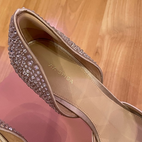 NIB Via Spiga Nude Ondine3 Pumps Size 8.5 - Picture 7 of 16